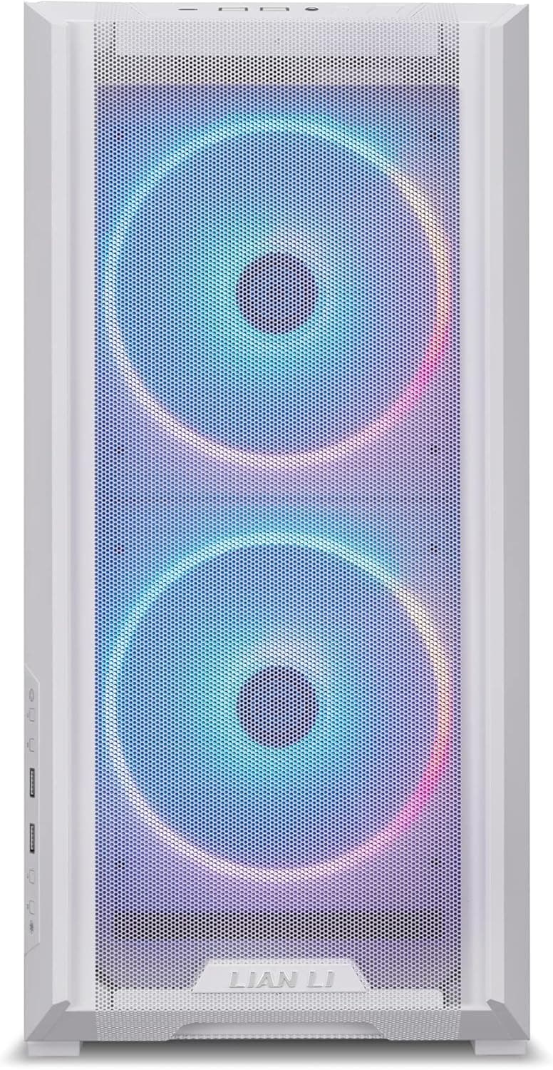 Lian Li LANCOOL 216 EATX Mid Tower White Tempered Glass RGB w/Controller image