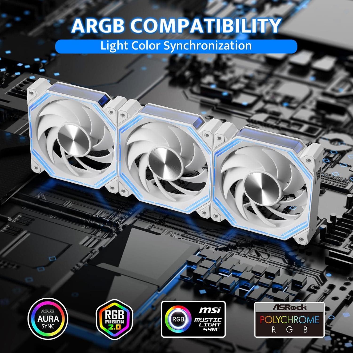 darkFlash INF34 ARGB PWM 120mm White 3-Pack image