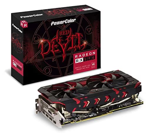 PowerColor RED DEVIL Radeon RX 590 8GB GDDR5 PCI Express 3.0 CrossFireX Support ATX Video Card AXRX 590 8GBD5-3DH/OC image