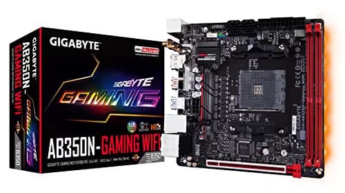GIGABYTE GA-AB350N-Gaming WIFI (AMD/Ryzen AM4/B350/RGB Fusion/HDMI/DP/M.2/SATA/USB 3.1 Type-A/Wifi/Mini ITX/DDR4 Motherboard) image