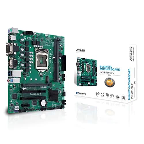 ASUS PRO H410M-C/CSM LGA1200 (Intel® 10th Gen) Micro ATX Commercial Motherboard (M.2, Intel LAN, DVI, LPT, LPC debug Header, Chassis Intrusion Header and ASUS Control Center Express) main image
