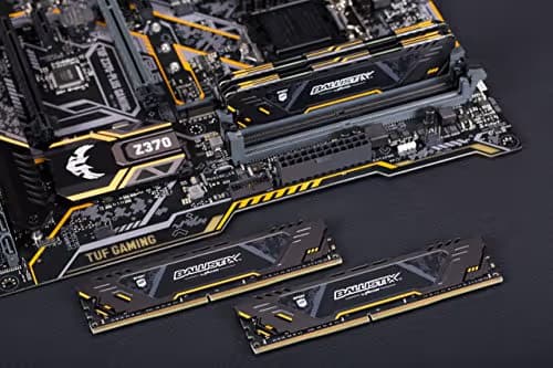 Crucial Ballistix 3200 MHz DDR4 DRAM Desktop Gaming Memory Kit 16GB (8GBx2) CL16 BL2K8G32C16U4B (Black) image