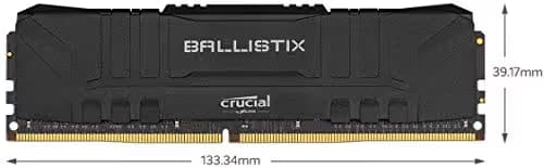 Crucial Ballistix 16 GB (2 x 8 GB) DDR4-3000 CL15 Memory (BL2K8G30C15U4B) image