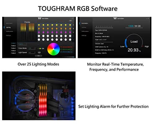 Thermaltake TOUGHRAM Z-ONE RGB 16GB (2 x 8GB) DDR4 3200 (PC4 25600) Desktop Memory R019D408GX2-3200C16A image