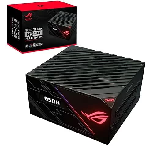 ASUS ROG Thor 850W Platinum II (Fully Modular Power Supply, 80+ Platinum, Lambda A++ Certified, ROG heatsinks, 135mm PWM fan, 0dB Mode, OLED Panel, Sleeved Cables, Aura Sync) image