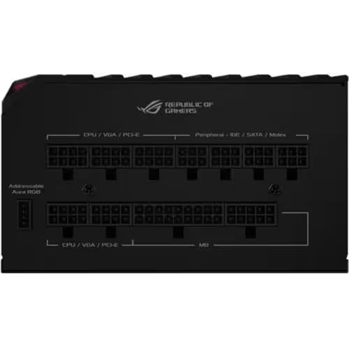 ASUS ROG Thor 850W Platinum II (Fully Modular Power Supply, 80+ Platinum, Lambda A++ Certified, ROG heatsinks, 135mm PWM fan, 0dB Mode, OLED Panel, Sleeved Cables, Aura Sync) image
