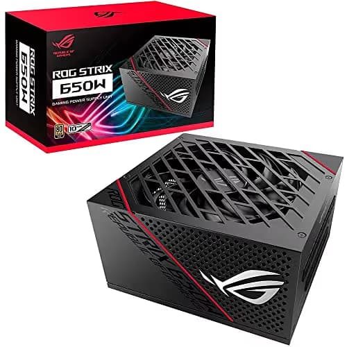 ROG Strix 650 Full Modular 80 Plus Gold 650W ATX Power Supply with 0dB Axial Tech Fan and 10 Year Warranty image