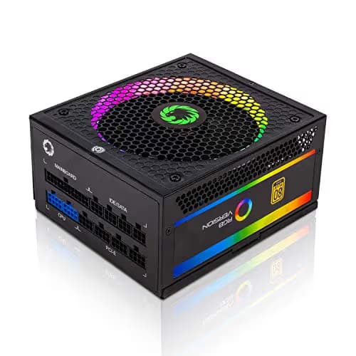 GameMax RGB Rainbow 850 W 80+ Gold Certified Fully Modular ATX Power Supply image