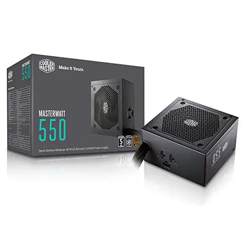 Cooler Master MasterWatt 550 550 W 80+ Bronze Certified Semi-modular ATX Power Supply image