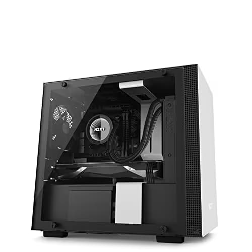NZXT H200 - White - Mini-ITX PC Gaming Case - Tempered Glass Panel - All-Steel Construction - Enhanced Cable Management System - Water Cooling Ready image