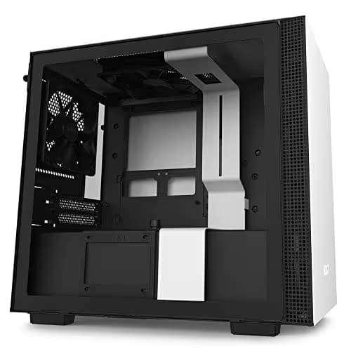 NZXT H210i - Mini-ITX PC Gaming Case - Front I/O USB Type-C Port - Tempered Glass Side Panel Cable Management - Water-Cooling Ready - Integrated RGB Lighting - Steel Construction - White/Black main image