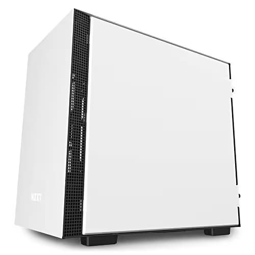 NZXT H210i - Mini-ITX PC Gaming Case - Front I/O USB Type-C Port - Tempered Glass Side Panel Cable Management - Water-Cooling Ready - Integrated RGB Lighting - Steel Construction - White/Black image
