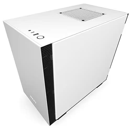 NZXT H210i - Mini-ITX PC Gaming Case - Front I/O USB Type-C Port - Tempered Glass Side Panel Cable Management - Water-Cooling Ready - Integrated RGB Lighting - Steel Construction - White/Black image