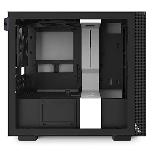 NZXT H210i - Mini-ITX PC Gaming Case - Front I/O USB Type-C Port - Tempered Glass Side Panel Cable Management - Water-Cooling Ready - Integrated RGB Lighting - Steel Construction - White/Black image