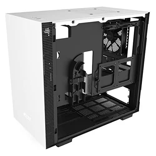 NZXT H210i - Mini-ITX PC Gaming Case - Front I/O USB Type-C Port - Tempered Glass Side Panel Cable Management - Water-Cooling Ready - Integrated RGB Lighting - Steel Construction - White/Black image