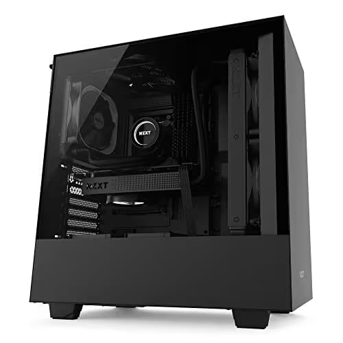 NZXT H500 - Compact ATX Mid-Tower PC Gaming Case - Tempered Glass Panel - All-Steel Construction - Enhanced Cable Management System - Water-Cooling Ready - White/Black image