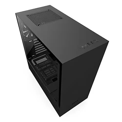 NZXT H500 - Compact ATX Mid-Tower PC Gaming Case - Tempered Glass Panel - All-Steel Construction - Enhanced Cable Management System - Water-Cooling Ready - White/Black image