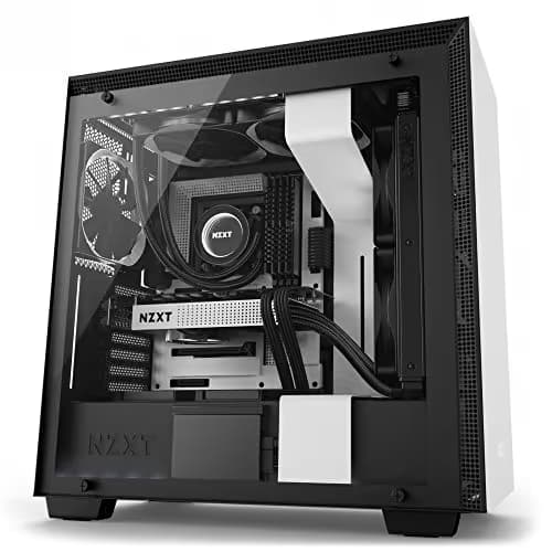 NZXT H700 - ATX Mid-Tower PC Gaming Case - Tempered Glass Panel - Enhanced Cable Management System – Water-Cooling Ready - Yellow/Blue image