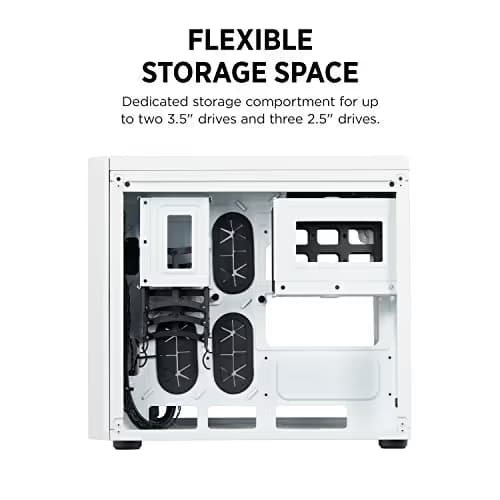 CORSAIR CRYSTAL 280X RGB White Micro-ATX Case, 2 RGB Fans, Lighting Node PRO included, Tempered Glass - Black (CC-9011135-WW) image