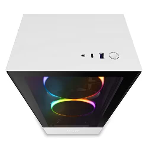 NZXT H510 Elite ATX Mid Tower White / Black Tempered Glass Side Panel, USB 3.2 Gen 2 Type-C, USB 3.2 Gen 1 Type-A image