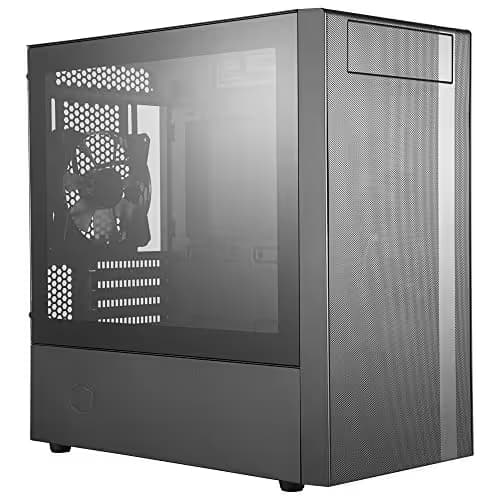 Cooler Master MasterBox NR400 (w/ODD) Micro ATX Mid Tower Black Tempered Glass Side Panel USB 3.2 Gen 1 Type-A image