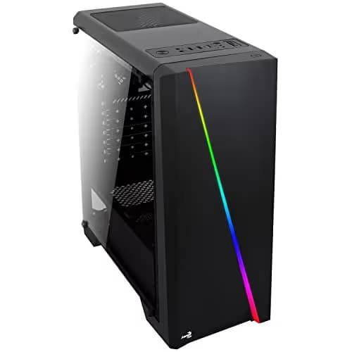 AeroCool Cylon RGB Front with Built in Card Reader and Side Window Panel Mid Tower Black image