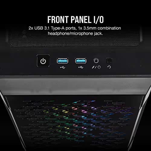 Corsair iCUE 220T RGB Airflow ATX Mid Tower Black Tempered Glass Side Panel image
