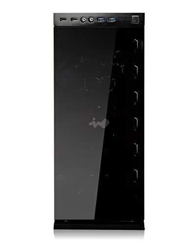 IN WIN 805 GOLD / Black Aluminum / Tempered Glass ATX Mid Tower Computer Case Compatible with ATX 12V/EPS (up to 220mm) Power Supply image