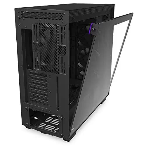 NZXT H710 - CA-H710B-B1 - ATX Mid Tower PC Gaming Case - Front I/O USB Type-C Port - Quick-Release Tempered Glass Side Panel - Cable Management System - Water-Cooling Ready - Black image