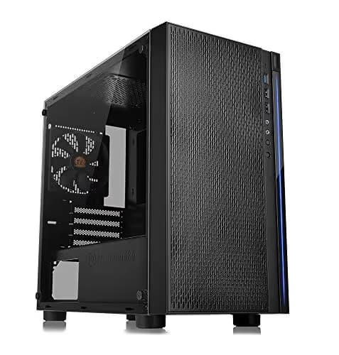 Thermaltake Versa H18 Micro ATX Mini Tower Black Tempered Glass Side Panel, USB 3.2 Gen 1 Type-A, USB 2.0 Type-A image