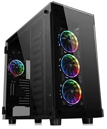 Thermaltake View 91 RGB PLUS Tempered Glass XL-ATX Vertical GPU Modular Black Gaming Super Tower Computer Case CA-1I9-00F1WN-00 image