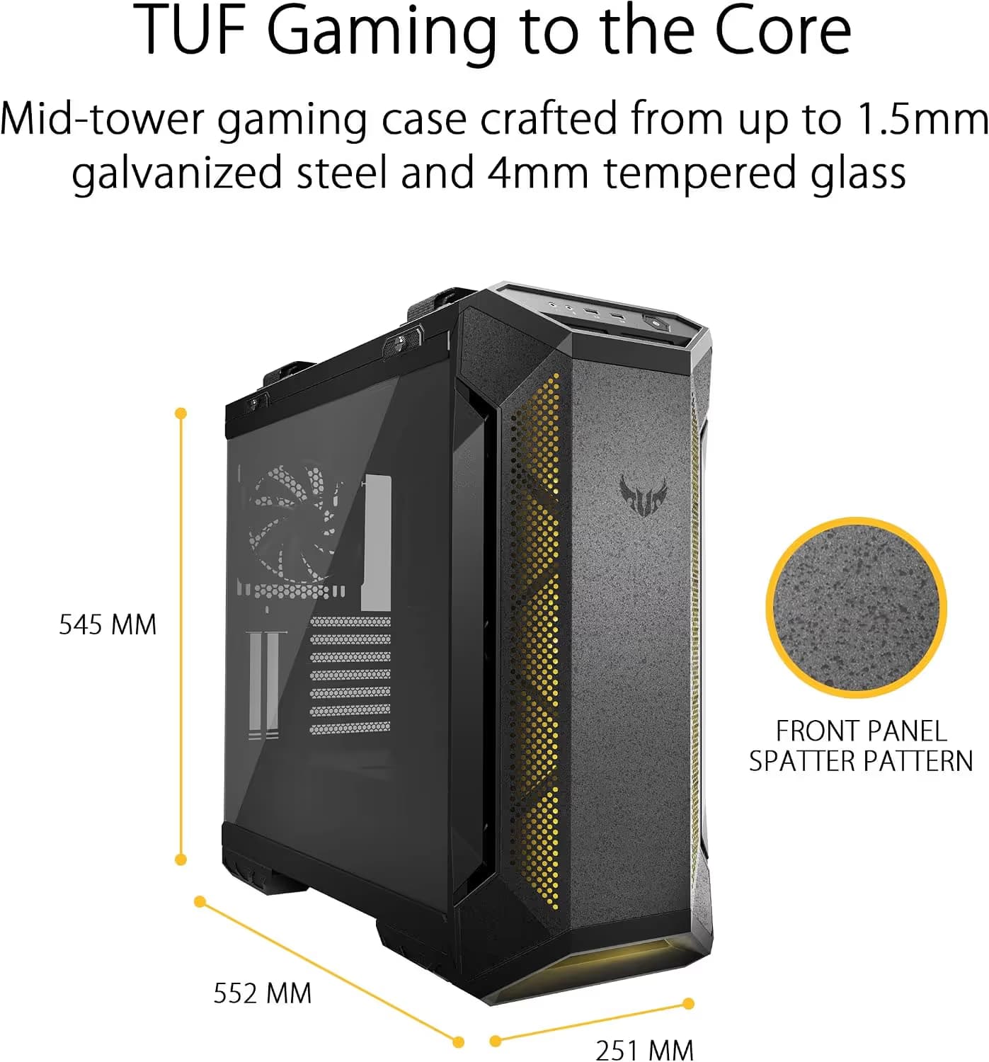Asus TUF Gaming GT501 ATX Mid Tower Black / Gray with Tempered Glass Side Panel image