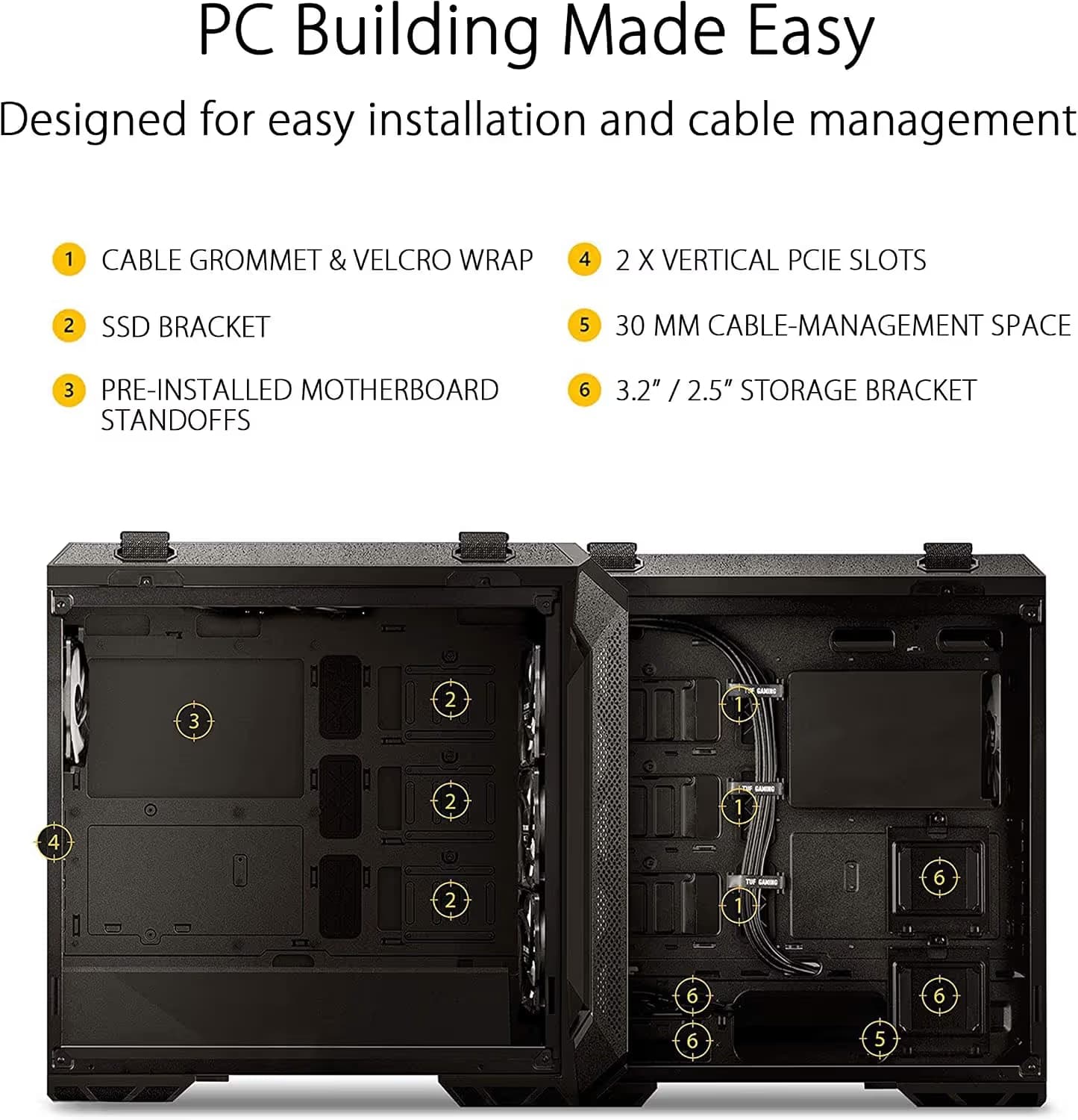 Asus TUF Gaming GT501 ATX Mid Tower Black / Gray with Tempered Glass Side Panel image