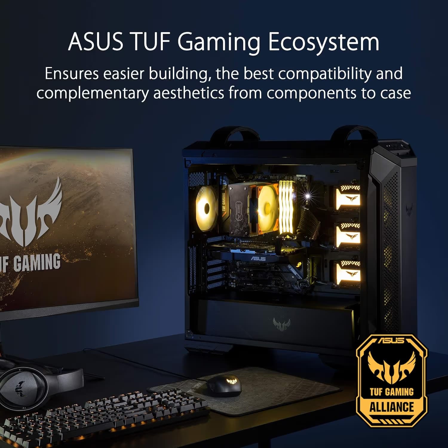 Asus TUF Gaming GT501 ATX Mid Tower Black / Gray with Tempered Glass Side Panel image