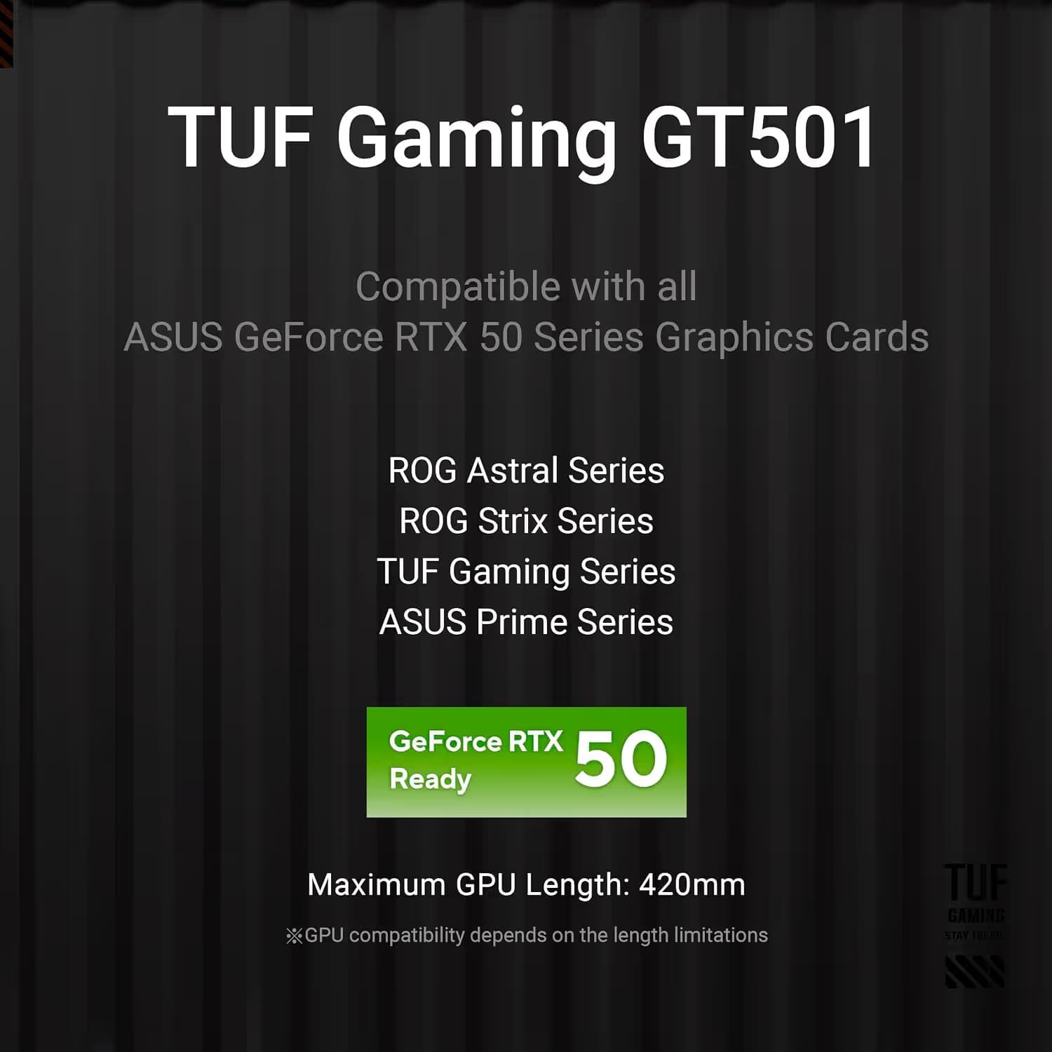 Asus TUF Gaming GT501 ATX Mid Tower Black / Gray with Tempered Glass Side Panel image
