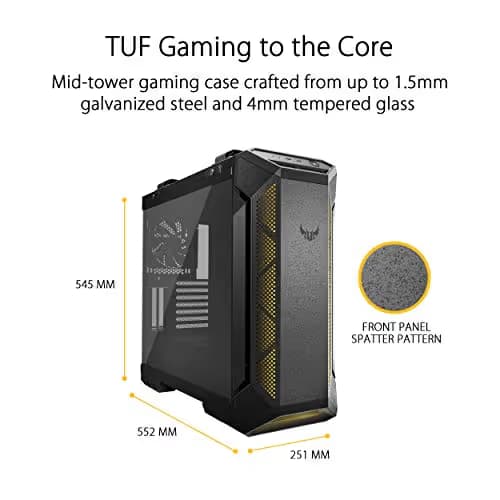 Asus TUF Gaming GT501 ATX Mid Tower Black / Gray with Tempered Glass Side Panel and USB 3.2 Gen 1 Type-A image