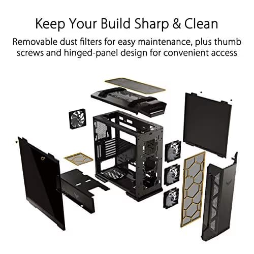 Asus TUF Gaming GT501 ATX Mid Tower Black / Gray with Tempered Glass Side Panel and USB 3.2 Gen 1 Type-A image