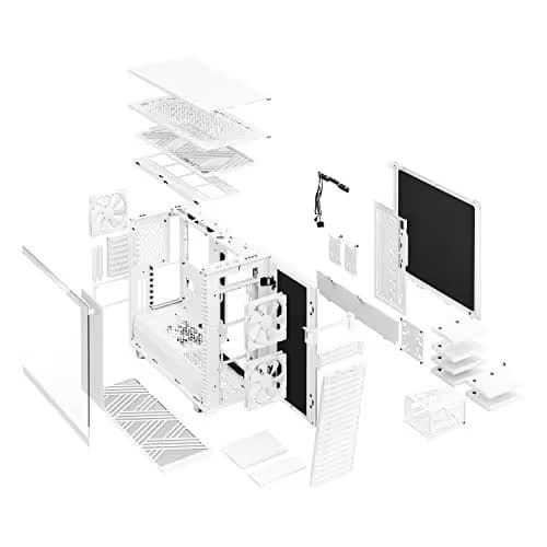 Fractal Design Define 7 White Solid Brushed Aluminum/Steel E-ATX Silent Modular Mid Tower Computer Case image