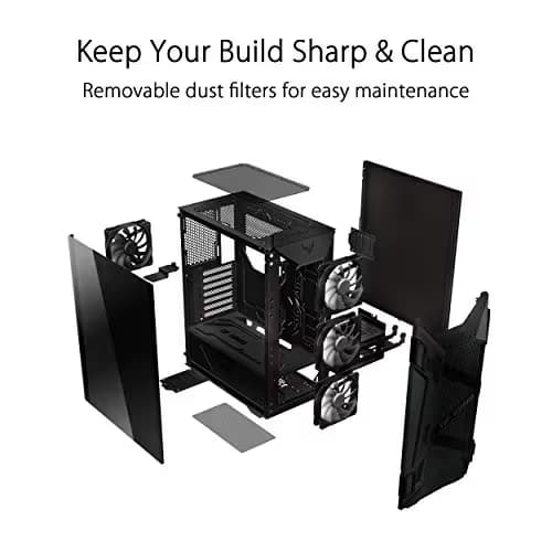 Asus TUF Gaming GT301 ATX Mid Tower Black with Tempered Glass Side Panel and USB 3.2 Gen 1 Type-A Front Panel image