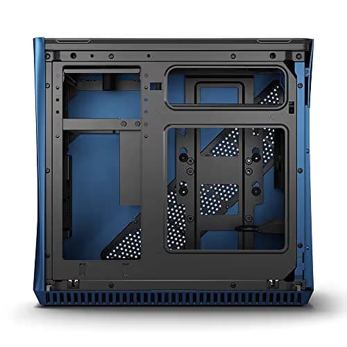 Fractal Design Era ITX Cobalt – Tempered Glass Top Panel – Mini-ITX Computer Case – Small Form Factor – Water-Cooling Ready – USB Type-C - Aluminium image