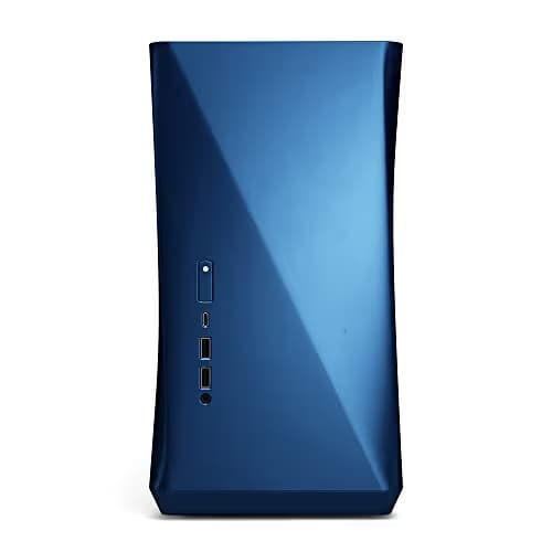 Fractal Design Era ITX Cobalt – Tempered Glass Top Panel – Mini-ITX Computer Case – Small Form Factor – Water-Cooling Ready – USB Type-C - Aluminium image