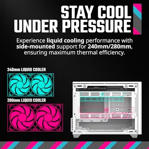 Cooler Master MasterBox NR200 Mini-ITX Desktop White / Black with Front Panel USB 3.2 Gen 1 Type-A image
