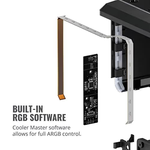 DarkFlash Shadow Pro PWM Aluminum CPU LED Addressable RGB Motherboard Control Cooler Cooling Fan Motherboard Sync for Intel Core i7/i5/i3 AM3/AM4 image