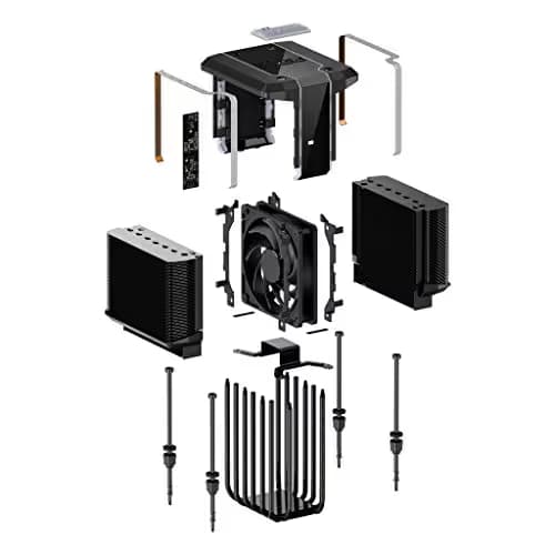 DarkFlash Shadow Pro PWM Aluminum CPU LED Addressable RGB Motherboard Control Cooler Cooling Fan Motherboard Sync for Intel Core i7/i5/i3 AM3/AM4 image