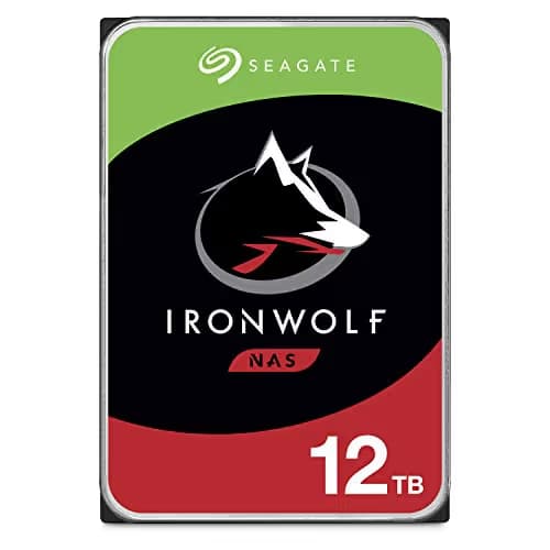 Seagate IronWolf 12TB NAS Internal Hard Drive HDD – CMR 3.5 Inch SATA 6Gb/s 7200 RPM 256MB Cache for RAID Network Attached Storage image