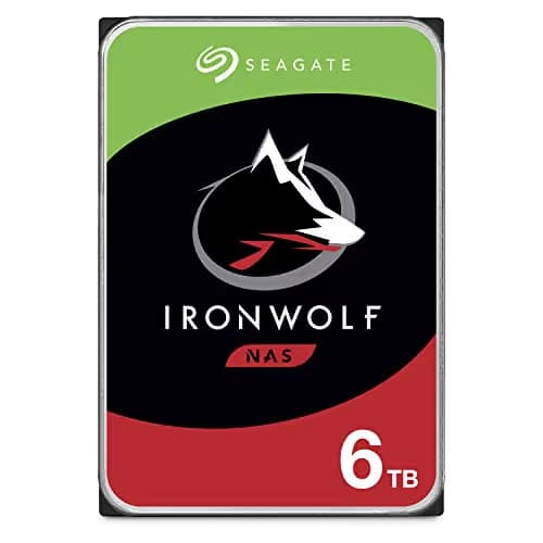 Seagate IronWolf 6TB NAS Hard Drive 7200 RPM 256MB Cache SATA 6.0Gb/s CMR 3.5" Internal HDD for RAID Network Attached Storage ST6000VN0033 image