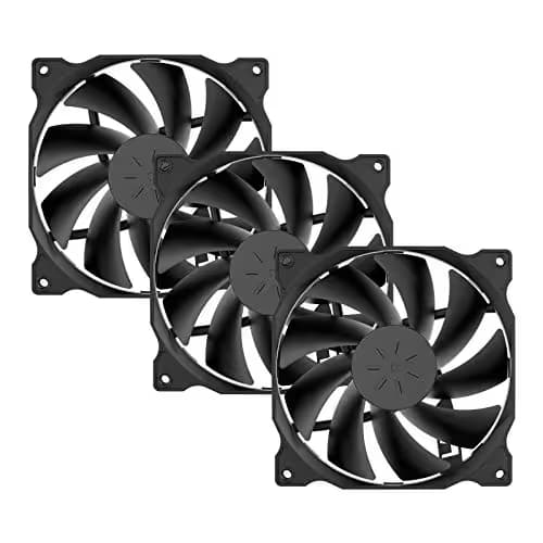 uphere 3-Pack Long Life Computer Case Fan 120mm Cooling Case Fan for Computer Cases Cooling image
