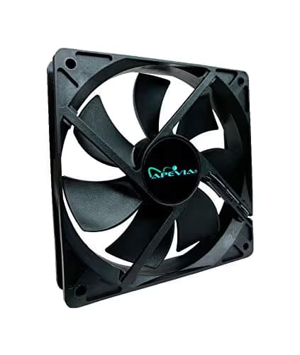 APEVIA AF212S-BK 120mm 4pin Molex & 3pin Motherboard Silent Black Case Fan (2-pk) image