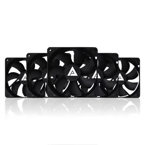 APEVIA 120mm 4pin Molex + 3pin Motherboard Black Case Fan (5-pk) image