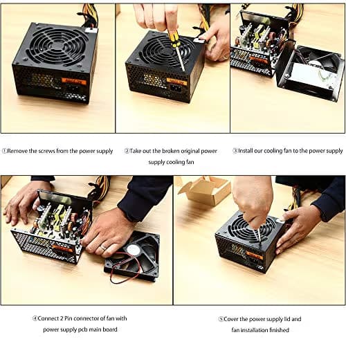 Strong Quiet 12025 Fan 120x120x25mm 12cm 120mm Computer Case Fan DC 12V Cooling Fan for Computer case 2Pin 2 Wire 1600RPM 2-Pack image